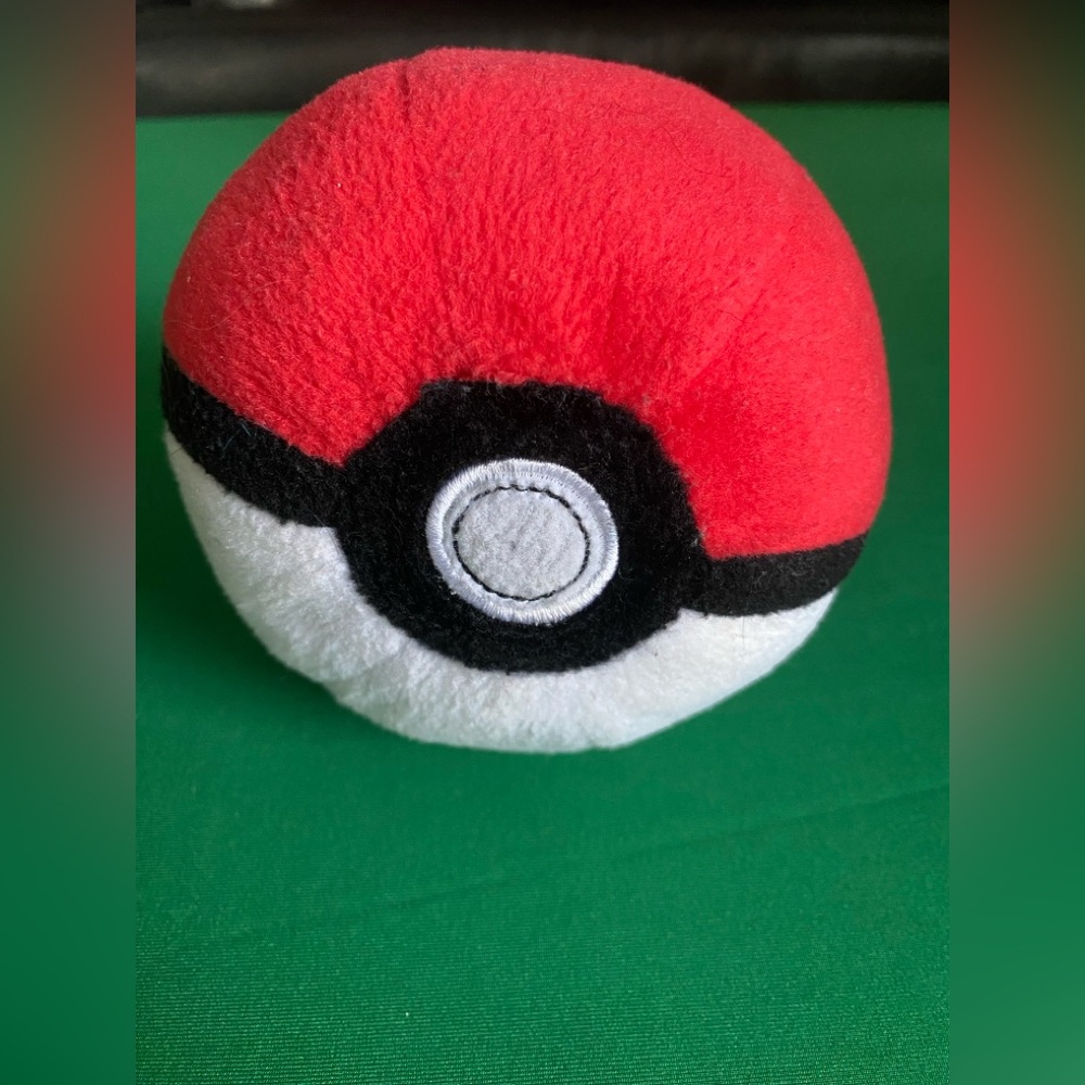 Pokémon Plush Pokeball-Style Stuffed Toy - Red and White